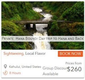 road to Hana waterfall tour